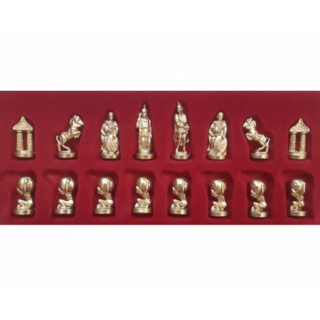 Šachy kovové Atlas - hnedá