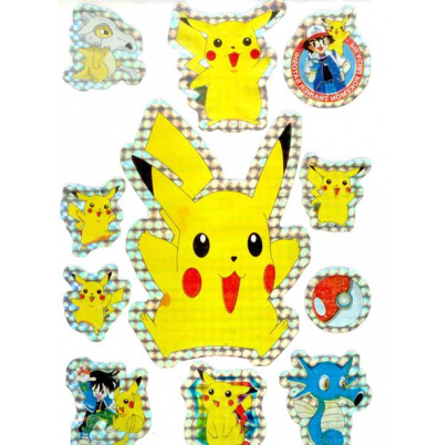 Pokémon nálepky laser hárok motív 4