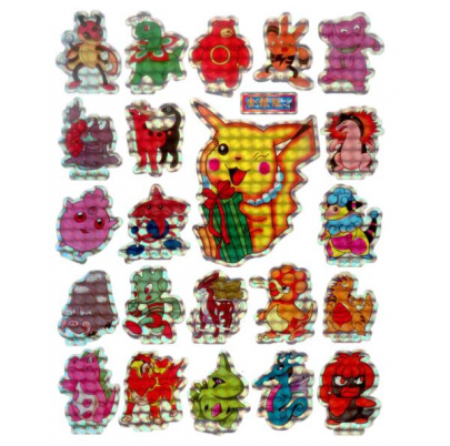 Pokémon nálepky magic hárok motív 1