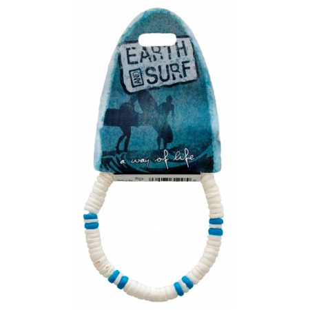 Náramok z mušlí bielo tyrkysový