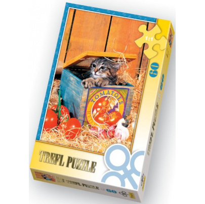 60 ks puzzle Mačiatko v debničke