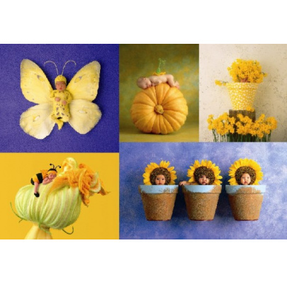 6000 ks puzzle Kompozícia modrá a žltá