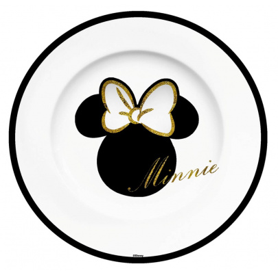 Minnie tanier 21 cm Zlaté trblietky