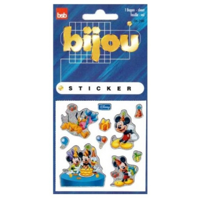 Nálepky Disney Mickey Mouse trblietavé