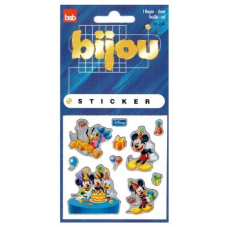 Nálepky Disney Mickey Mouse trblietavé