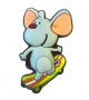 Magnetka Myš na skateboarde