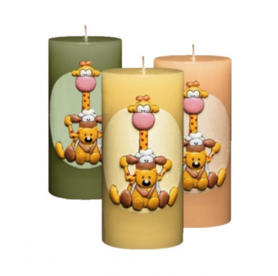 Sviečka 3D - 3 farby Let's Be Friends