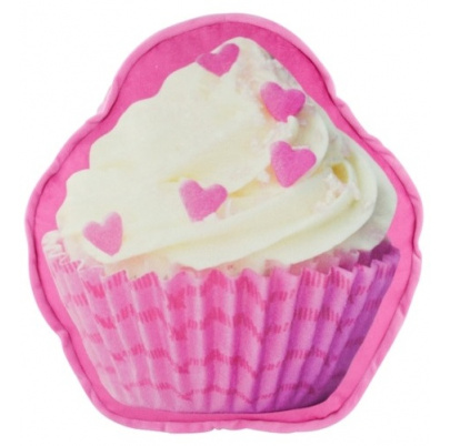 Plyšový vankúš Koláč v košíčku