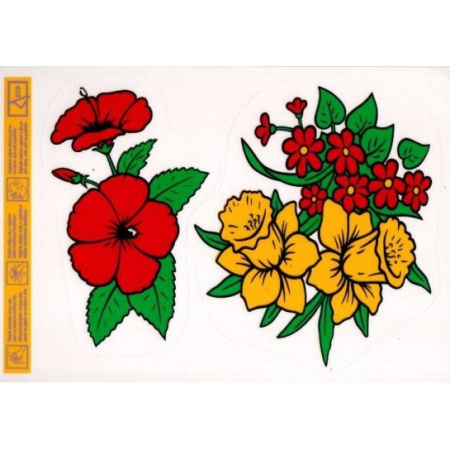 Fólia na okno Kvety