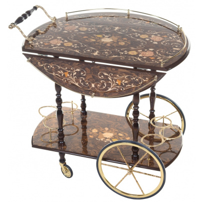 Stolík čajový okrúhly Kvetinový