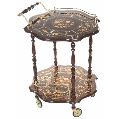 Stolík čajový tvarovaný Kvety a ornamenty