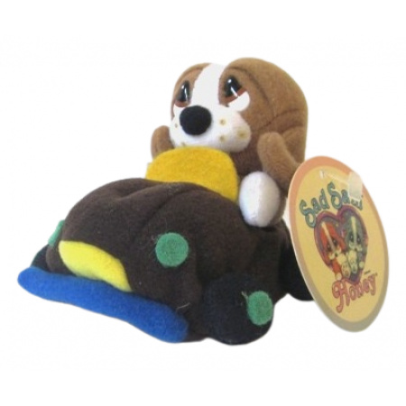 Plyšový psík Sad 7 cm V aute