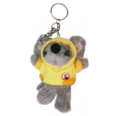 Plyšová kľúčenka Myš syrovom kabáte
