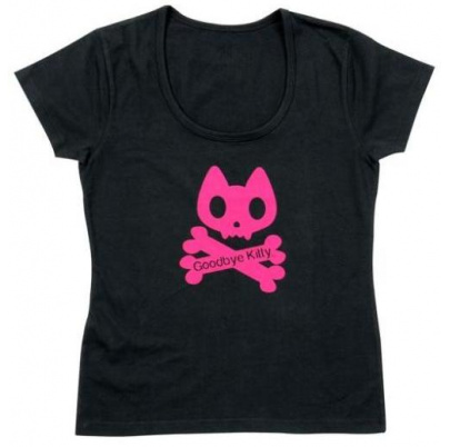 Goodbye Kitty tričko M čierne