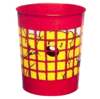 Plechový kôš červený Bono