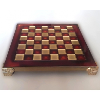 Šachy kovové Atlas - červená