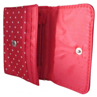 Snoopy peňaženka červená s bodkami