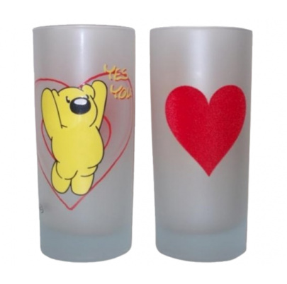 Pohár 250 ml medveď Bono Srdce