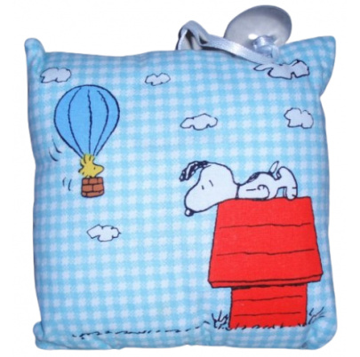 Snoopy dekorácia Vankúšik s prísavkou modrý