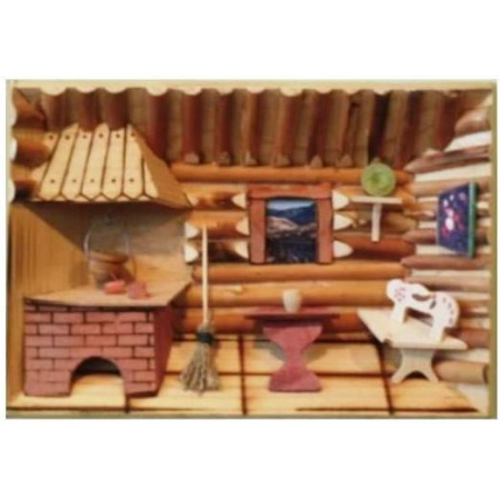 Drevená dekorácia Maľovaná chalúpka