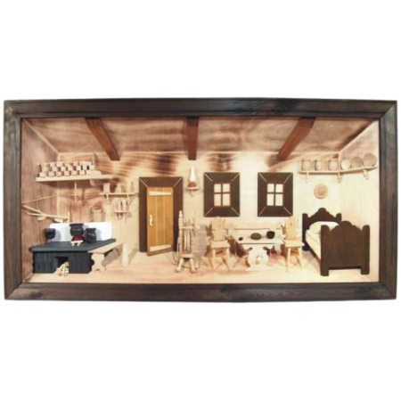 Drevená dekorácia Veľká chata