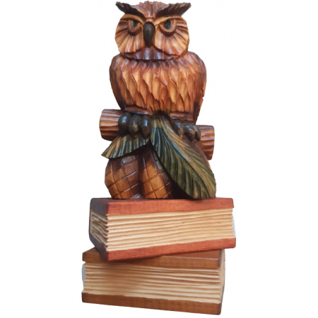 Drevená dekorácia Sova