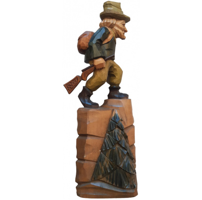 Drevená dekorácia Poľovník