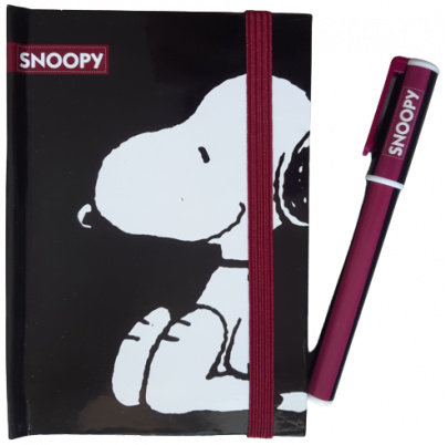 Snoopy zápisník štvorčekový + pero