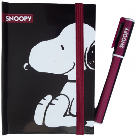 Snoopy zápisník štvorčekový + pero