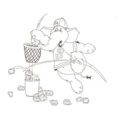 Omaľovánka A4 Slon