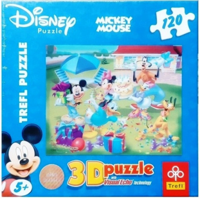 120 ks 3D puzzle Mickey Mouse Narodeninová party
