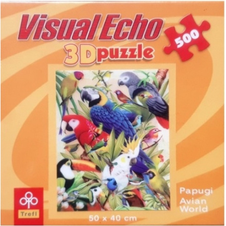 500 ks 3D puzzle Papagáje