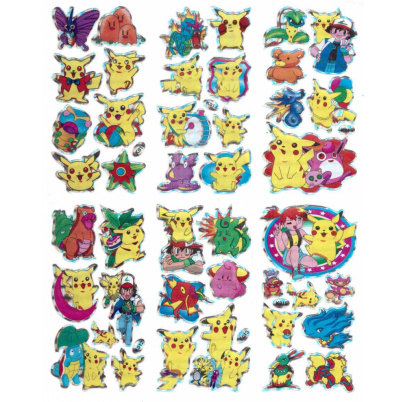 Pokémon nálepky magic hárok motív 4