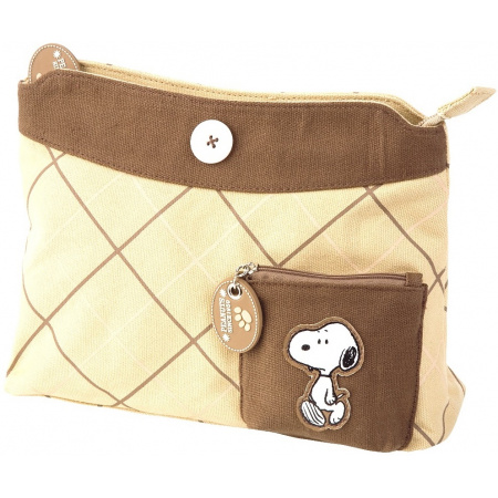 Snoopy kozmetická taška krémová