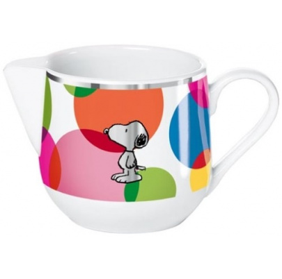 Snoopy šálka na mlieko Veľa bodiek