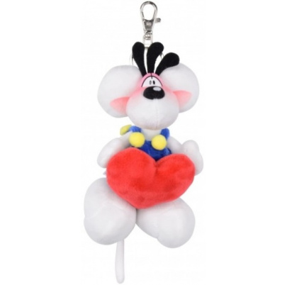 Diddl plyšová kľúčenka so srdcom