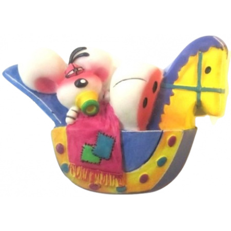 Diddl magnetka Hojdací koník