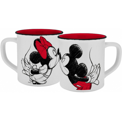 Mickey hrnček 400 ml Bozk skica smaltovaný vzhľad