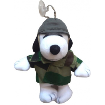 Snoopy plyš s prísavkou kostým Vojak