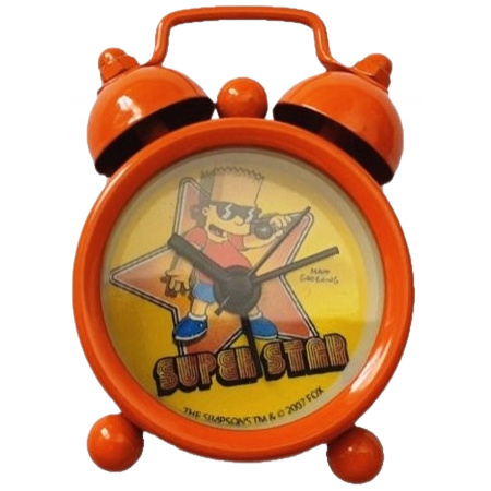 Simpsons budík mini Bart Superhviezda