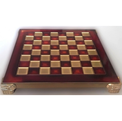 Šachy kovové 20x20 cm Malá sfinga - červená