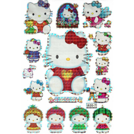 Kitty nálepky laser hárok motív 6