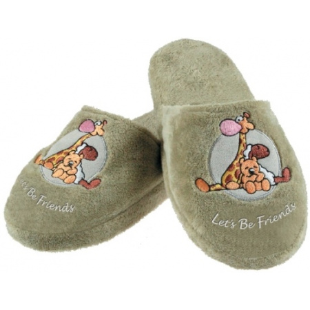 Plyšové papuče zelené 36/37