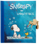 Snoopy denník so zámkom modrý