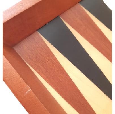 Backgammon alabaster čierny/hnedý