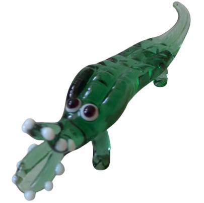 Sklenená figúrka Krokodíl