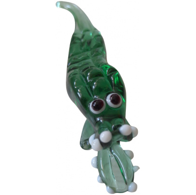 Sklenená figúrka Krokodíl