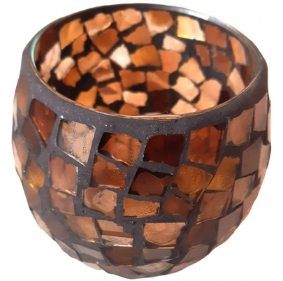 Svietnik Mozaiková guľa Jantár