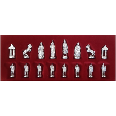 Šachy kovové Alexander Veľký - hnedá