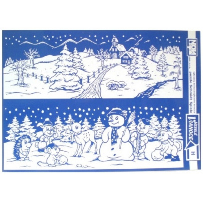 Fólia na okno Zasnežená krajina